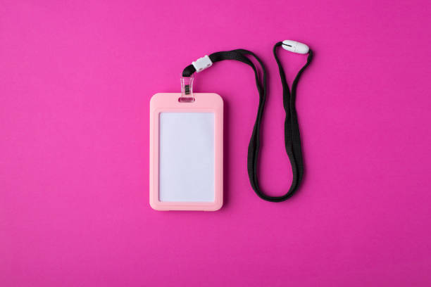istock Top above overhead close up flat lay photo of id card with empty blank space for text design isolated bright color backdrop 1299776076