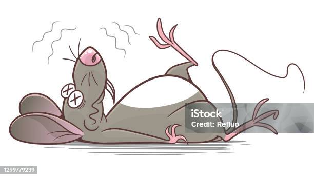 Defeated Cartoon Mouse Pest Stock Illustration - Download Image Now - Rat,  Dead, Mouse - Animal - iStock