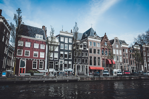 Apartment Buildings In The Center Of Amsterdam, The Netherlands