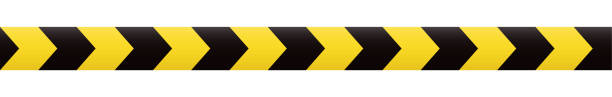 istock Seamless barrier tape. Construction border. Black and yellow restriction line. Do not cross boundary tape. 1299793518