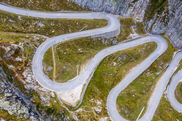 istock Drone view of the old Gotthard pass 1299795825