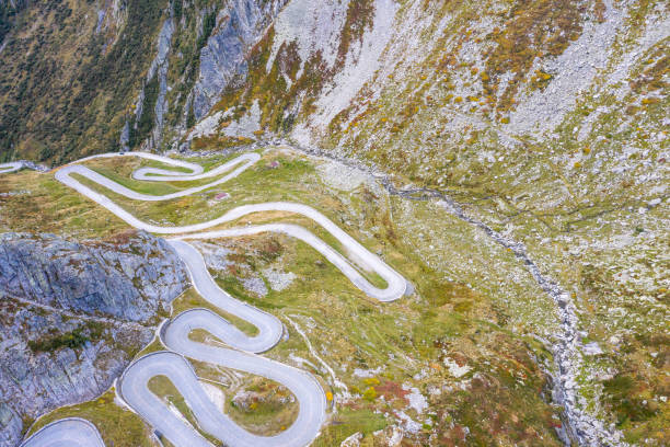 istock Drone view of the old Gotthard pass 1299796464