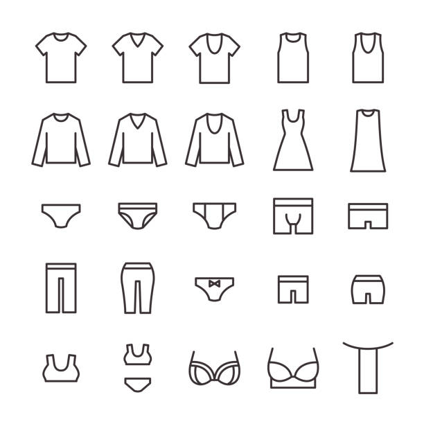 25 icon set - loin cloth stock-grafiken, -clipart, -cartoons und -symbole