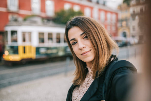 istock Businesswoman taking a selfie 1299800239