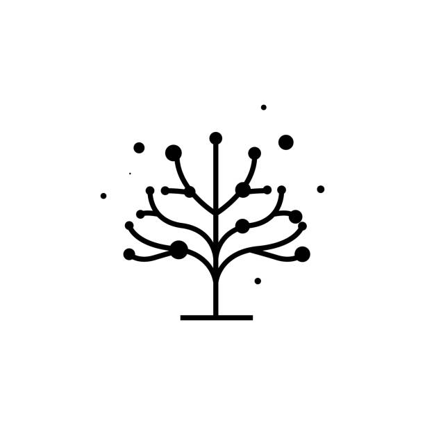 ilustrações, clipart, desenhos animados e ícones de logotipo vetorial em que uma imagem abstrata de uma árvore na forma de um cérebro humano. - ideas education healthcare and medicine indoors