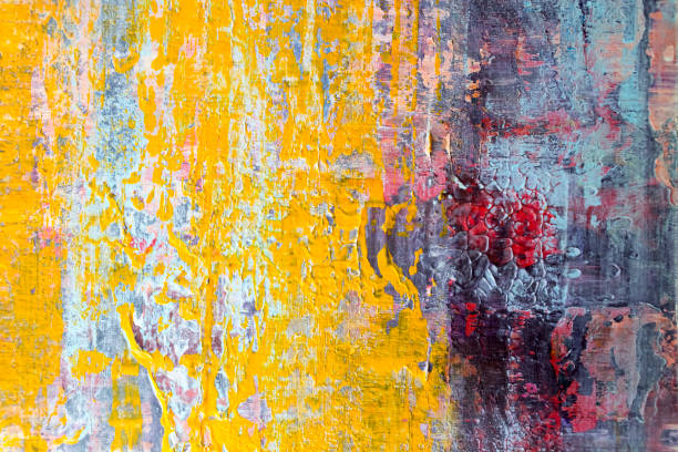 istock Abstract colorful art painting background. Multi colored artistic bright acrylic oil watercolor texture on canvas. Modern futuristic artwork pattern for grunge wallpaper, interior, album, flyer cover, poster, booklet. Creative graphic design 1299804790