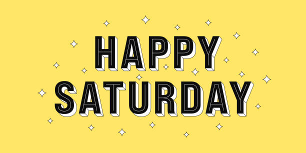 istock Happy Saturday post. Greeting text of Happy Saturday 1299806539