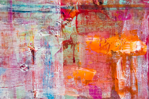istock Abstract colorful art painting background. Multi colored artistic bright acrylic oil watercolor texture on canvas. Modern futuristic artwork pattern for grunge wallpaper, interior, album, flyer cover, poster, booklet. Creative graphic design 1299806632