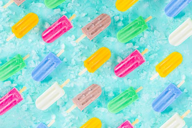 istock Set of bright ice cream popsicle 1299807852