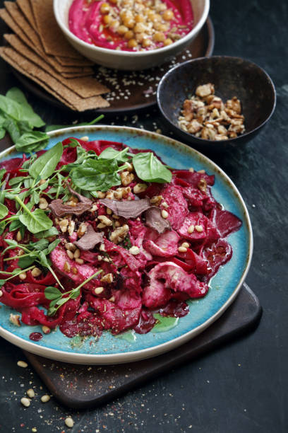 istock Leftover Turkey Pasta with Creamy Beet Sauce 1299807925