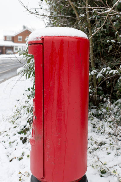 istock close up of a single British bright red mail delivery box at roadside 1299808498