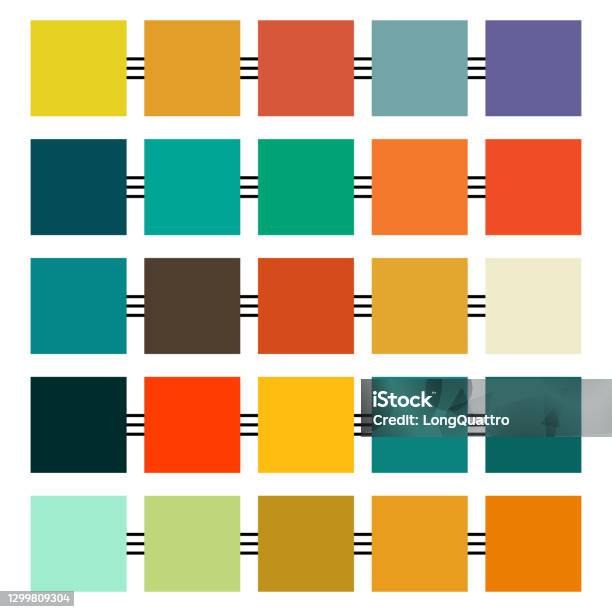 Retro Type Colors Set Of Retro Colours Two Stock Illustration - Download Image Now ...