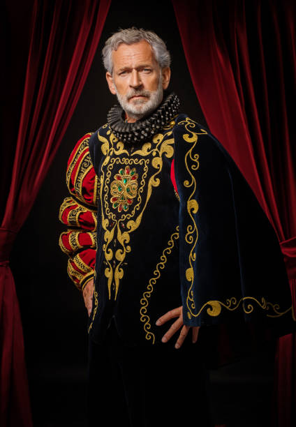 Historical King in studio shoot Historical King in studio shoot elizabethan style stock pictures, royalty-free photos & images
