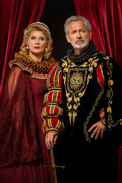 istock Historical King and queen in studio shoot 1299810132