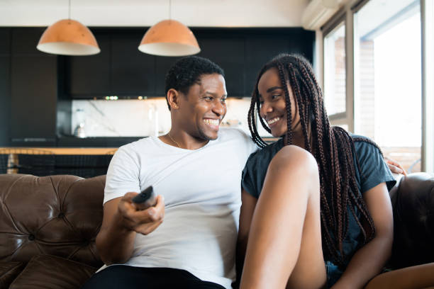istock Couple spending time together while staying at home. 1299811207
