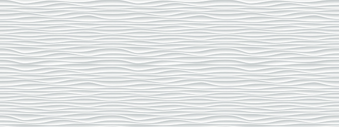 Wall texture wave pattern, white paper background, vector modern seamless abstract decor with surface ripples, geometric cover decoration design
