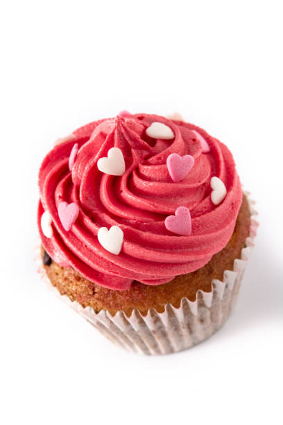 istock Cupcake decorated with sugar hearts for Valentine's Day 1299826662