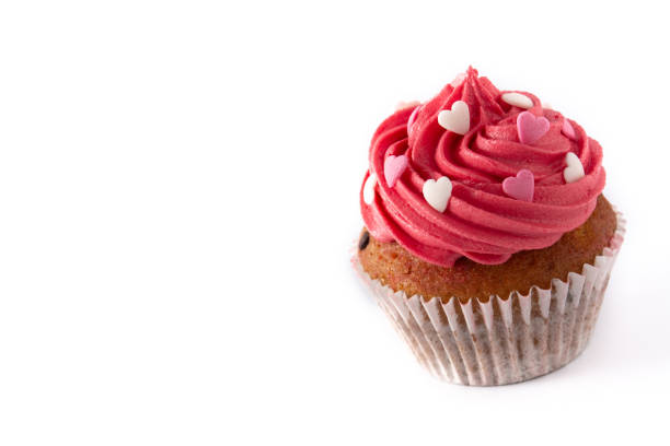 istock Cupcake decorated with sugar hearts for Valentine's Day 1299826668