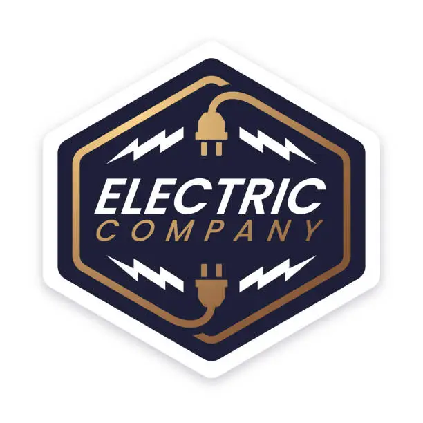 Vector illustration of Electric Company Design Badge