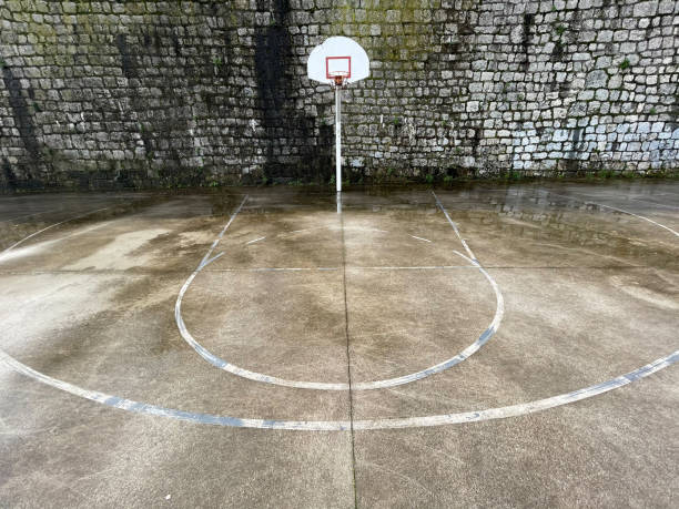 istock Old basketball field 1299833254
