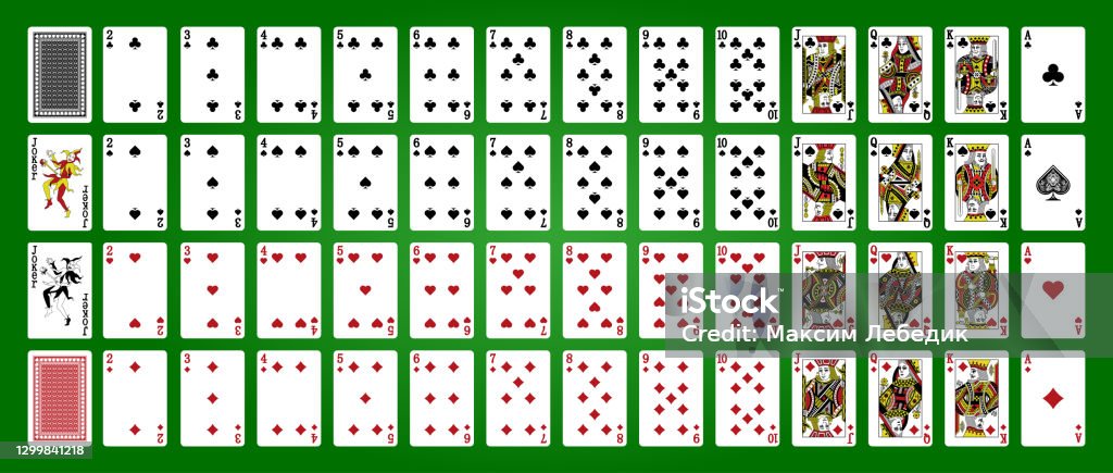 52 cartas clásicas con comodines - arte vectorial de Carta - Naipe libre de derechos 52 cartas clásicas con comodines - arte vectorial de Carta - Naipe libre de derechos