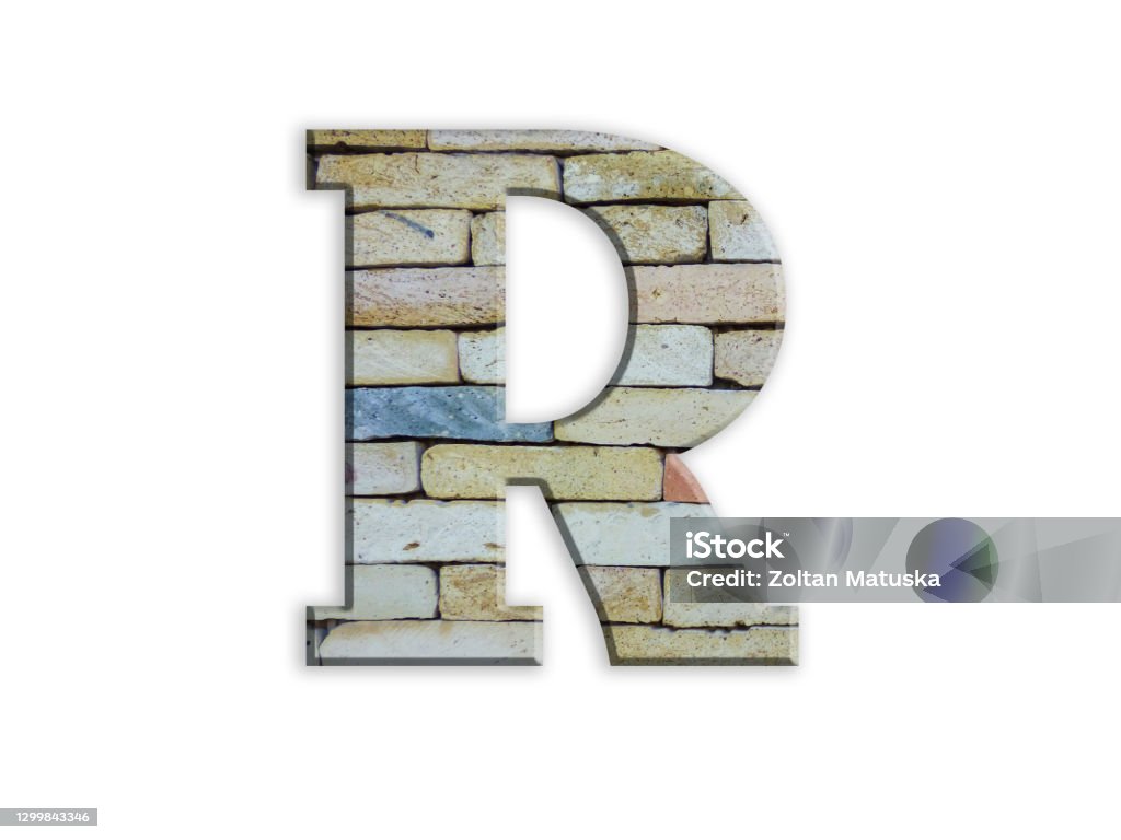 Brick Letter R 3d Illustration Letter R Brick Structure Alphabet Font Architecture ...