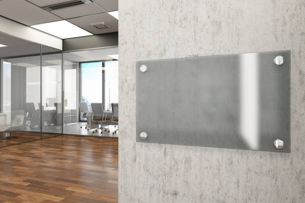 istock Blank Glass Nameplate sign with Office 1299845016
