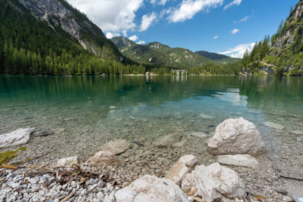 istock Beautiful View at Braies Lake 1299846001