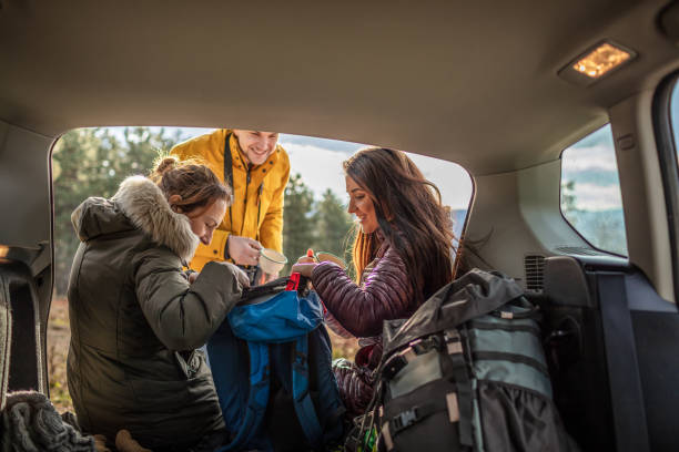istock Friends having a break from hiking 1299848019