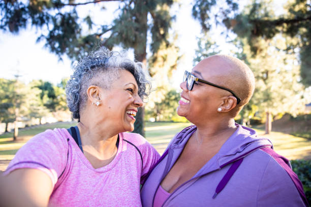 istock Two black lady friends taking selfies 1299848956