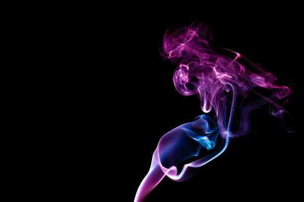 istock random shapes of colored smoke fired with colored flash 1299849477