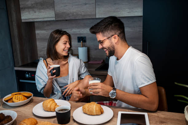 istock A couple enjoying their breakfast together at home 1299851685