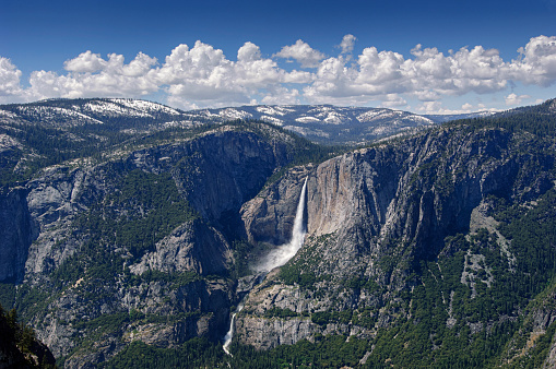 Springtime view of Northern Yosemite Valley from Glacier Point.
