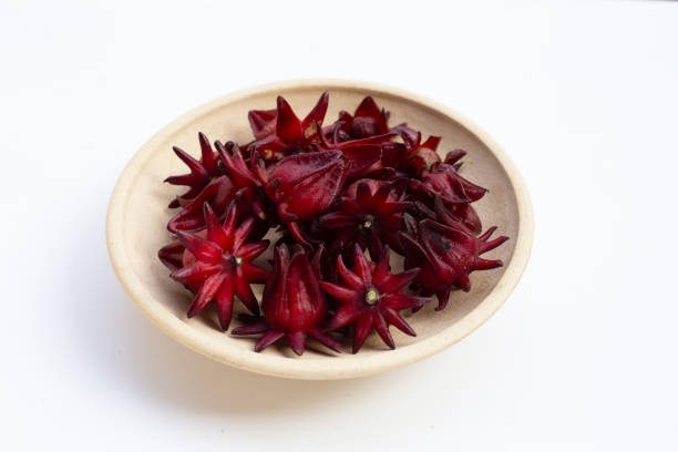 istock Roselle flower isolated on white 1299858956
