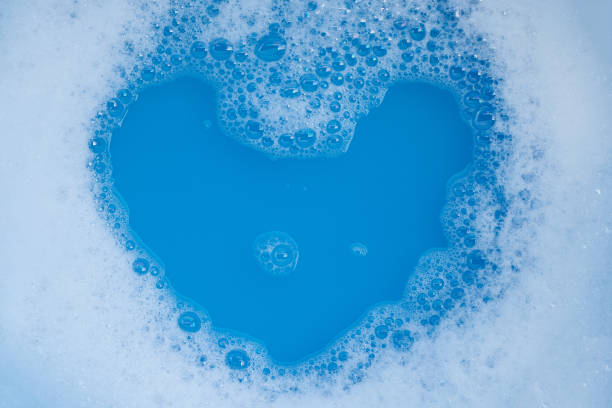 istock Frame made of detergent foam bubble. 1299865651