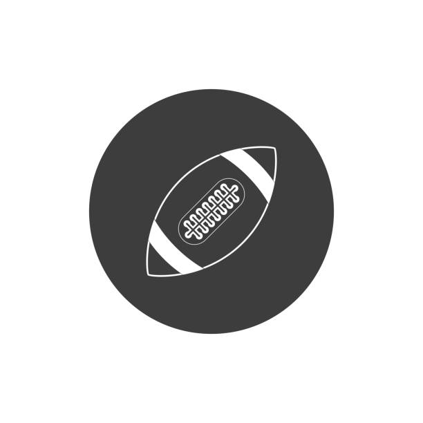 illustrations, cliparts, dessins animés et icônes de icône américaine de bille de football. - american football football focus on foreground team sport
