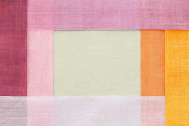 Korean traditional patchwork background of ramie fabric. Pastel tone.