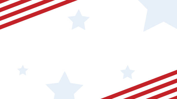 USA Patriotic Abstract White Background Vector Illustration with Copy Space USA Patriotic Abstract White Background Vector Illustration with Copy Space, United States American Flag Stars and Stripes Background, US Freedom Border Background Texture military borders stock illustrations