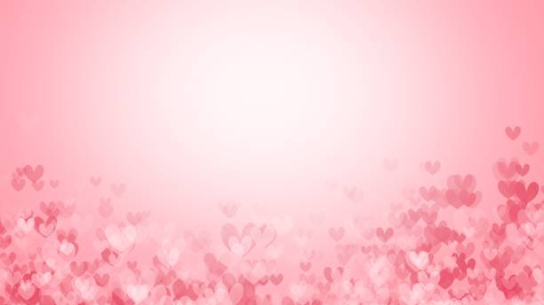 istock Happy Valentine's Day Background with Hearts bokeh isolated on white background with copy space in Valentine's Day 1299885380