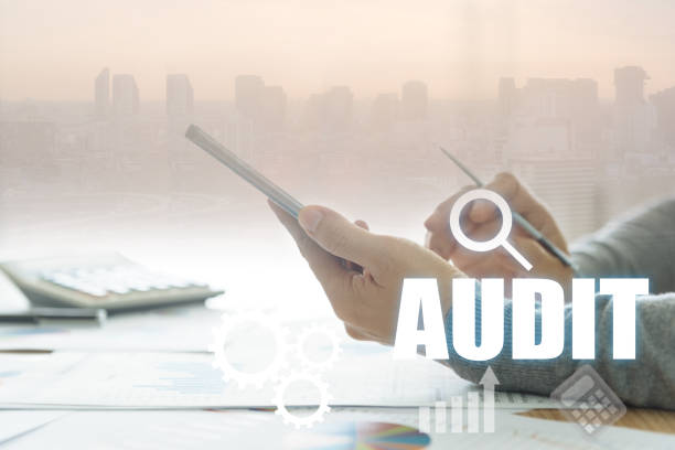 istock Auditing tax, Analyze return on investment. 1299890795