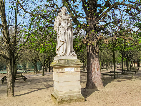Sculpture of Marie de Medicic ( Maria de Medici) in the Luxembourg Gardens in Paris