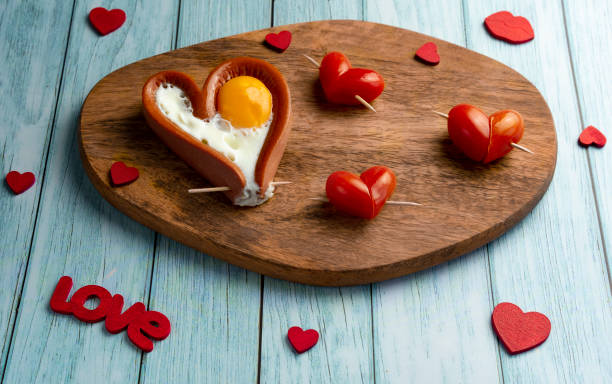Valentine's Day Heart-shaped Sausage Breakfast for Lovers
