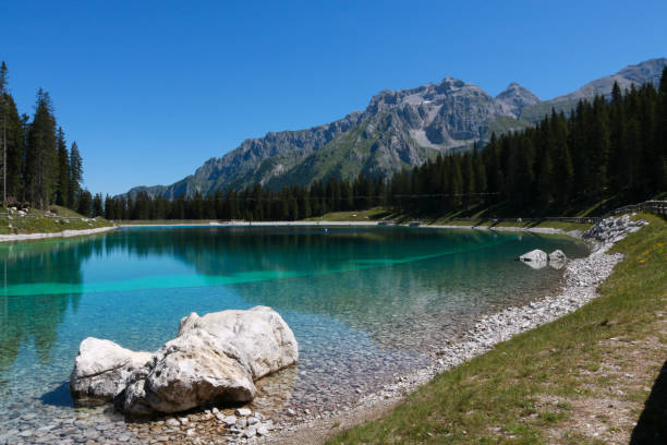 istock Lake Montagnoli in Trentino 1299906727