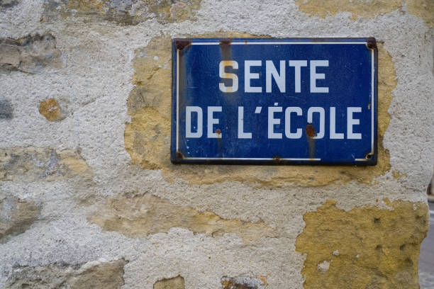 istock Street name in a village 1299909698