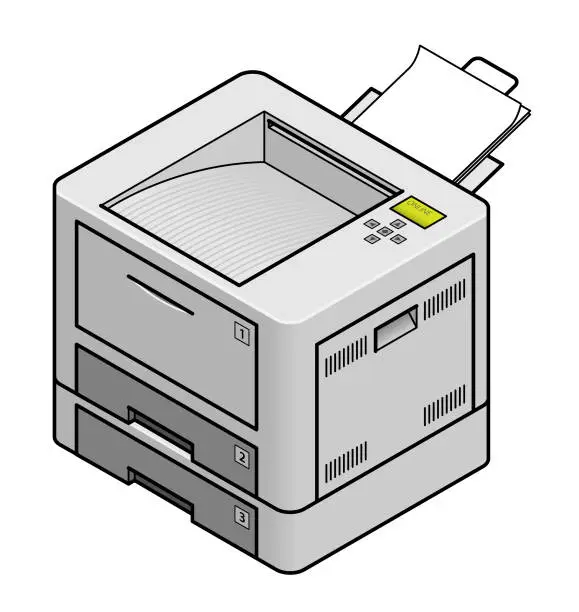 Vector illustration of Laser printer