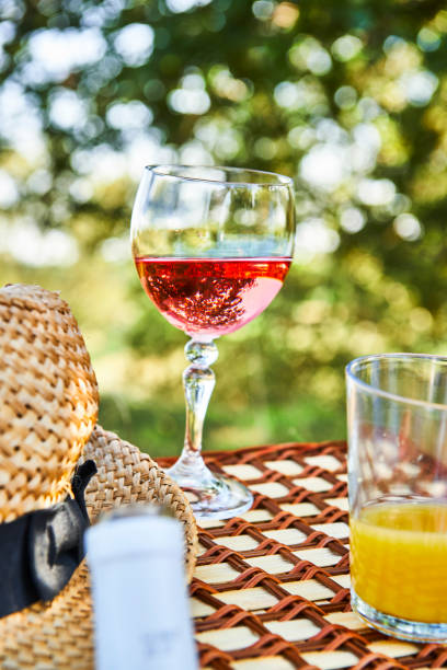istock Picnic basket and wine glass 1299913110