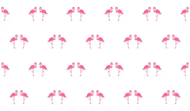 Vector illustration of Flamingos