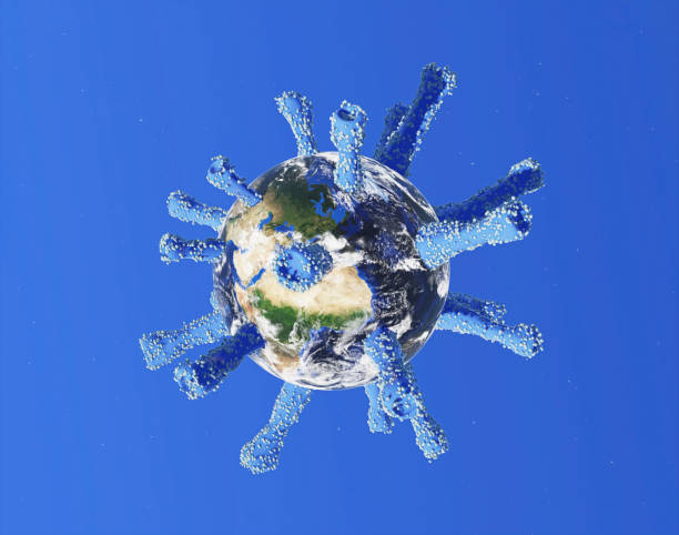 istock The planet Earth transform to coronavirus. 3d illustration for coronavirus or COVID-19 attack the world. Virus illustration concept for poster and banner 1299915924