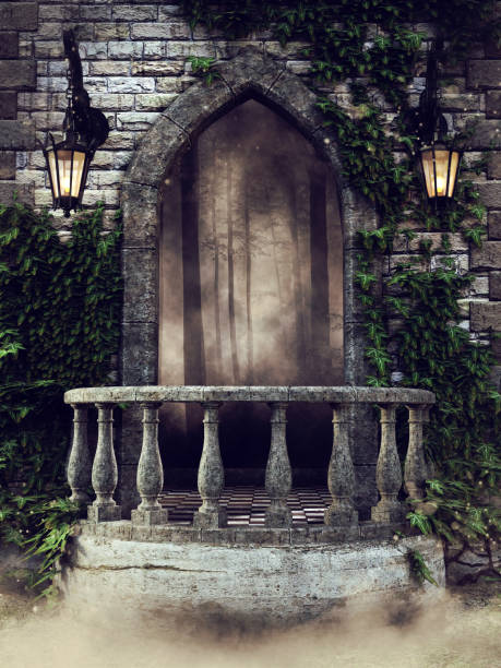 istock Mysterious gate to a dark forest 1299917278