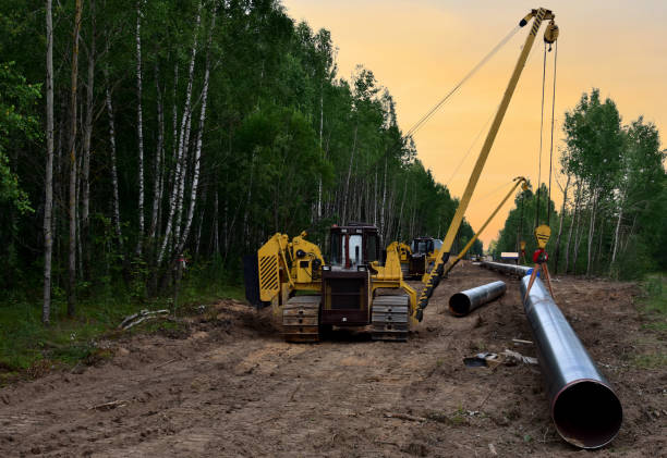 istock Natural gas pipeline construction 1299919967